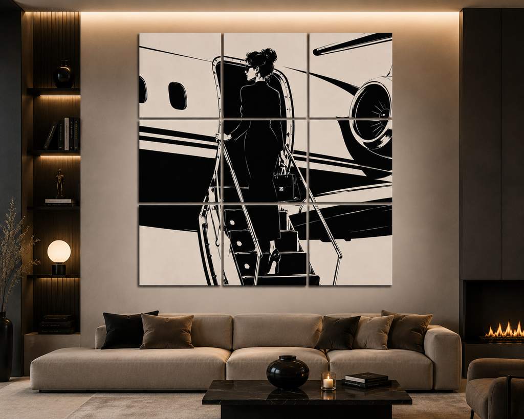 First Class – Hand-Painted 9 Panel Pop Art Canvas | Signature Collection