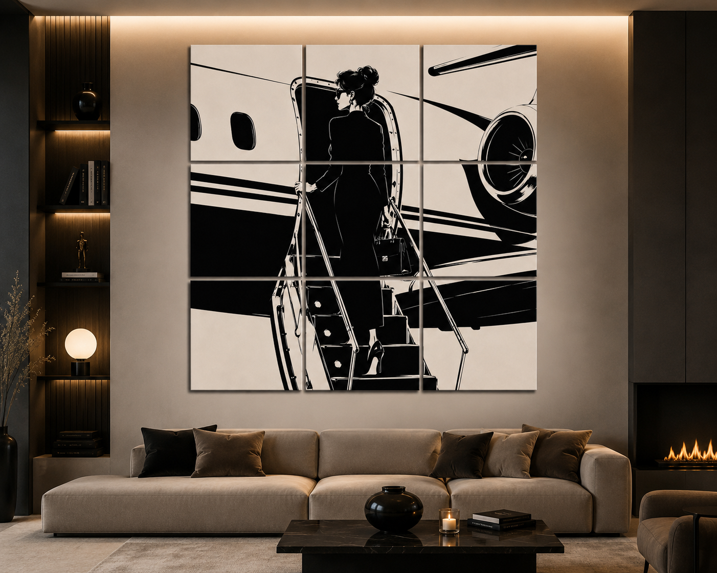 First Class – Hand-Painted 9 Panel Pop Art Canvas | Signature Collection
