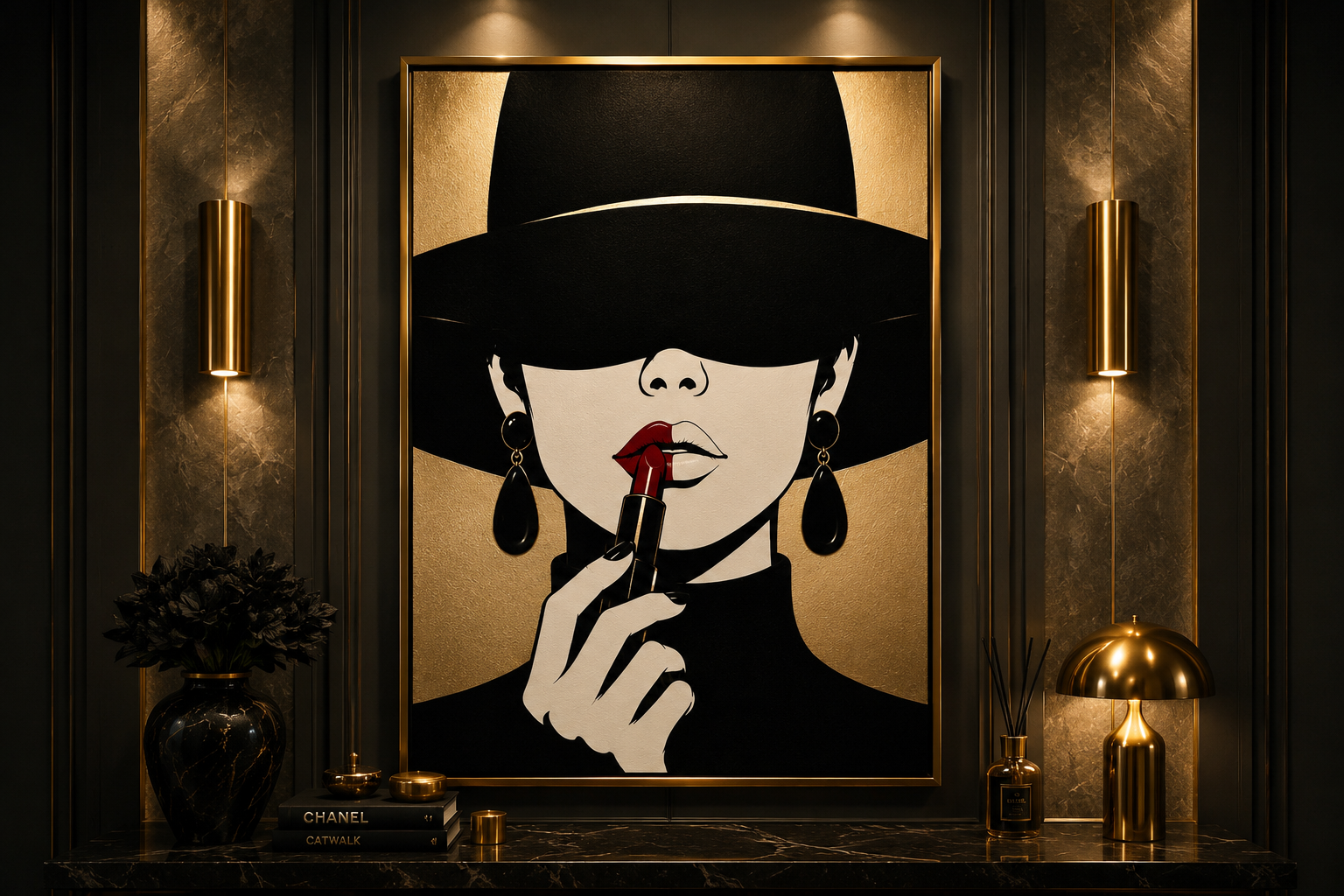 The Ritual | Luxury Black Stencil Pop Art Canvas
