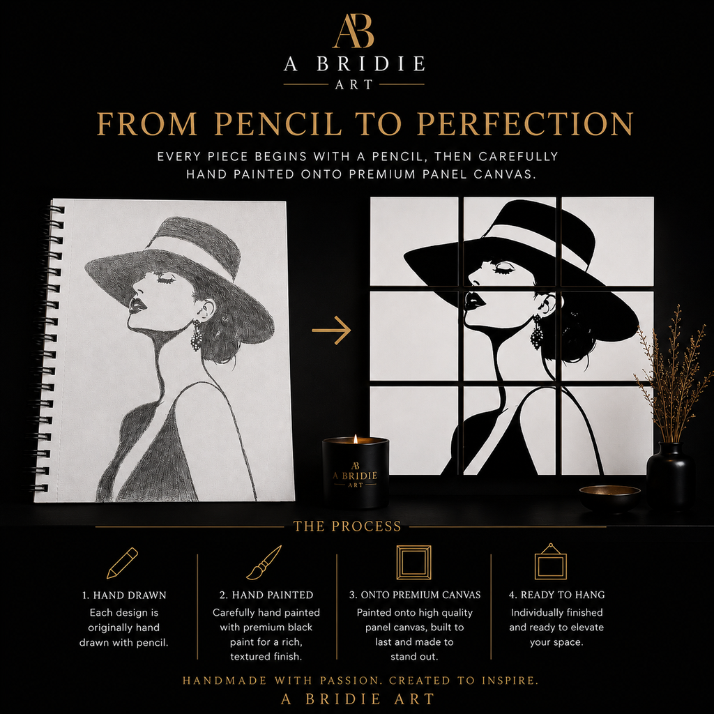 Signature Collection – Hand-Painted 9 Panel Wall Art