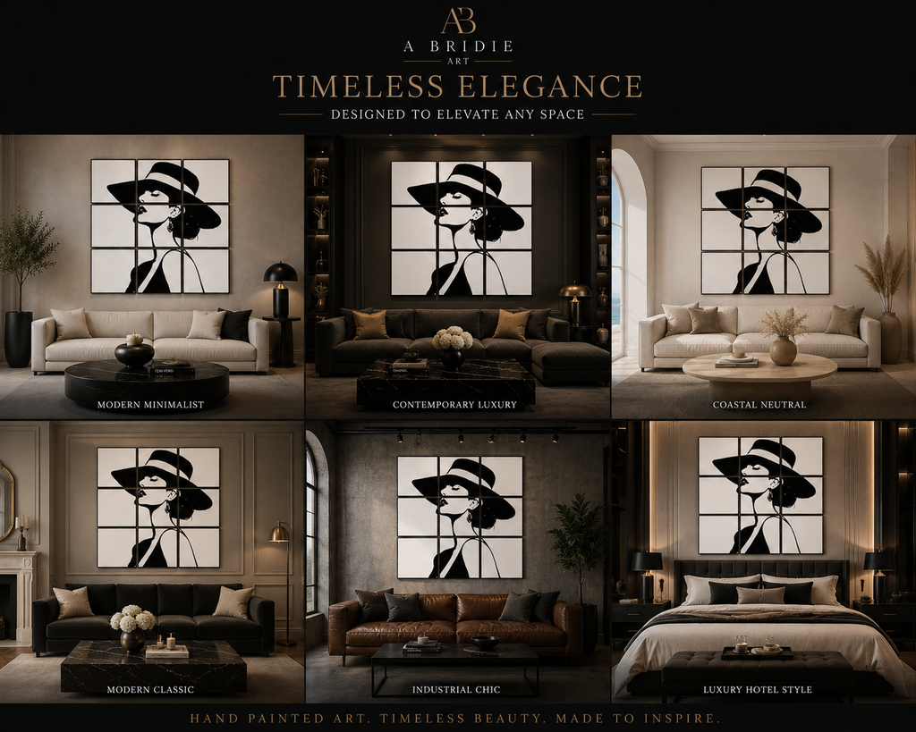 Signature Collection – Hand-Painted 9 Panel Wall Art