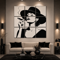 Velvet Smoke – Hand-Painted 9 Panel Canvas | Signature Collection
