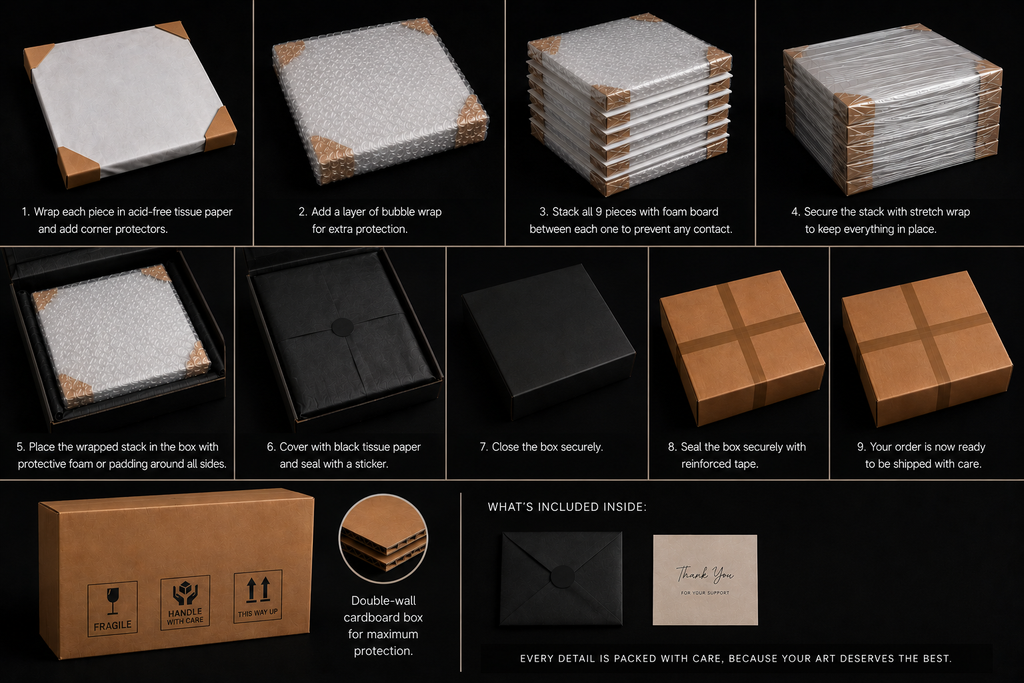 Velvet Smoke – Hand-Painted 9 Panel Canvas | Signature Collection
